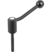 KIPP Adjustable Tension Levers, with external thread, metric, 20° K0108.3121X60